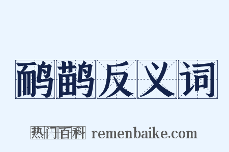 鸸鹋反义词是什么意思的图片